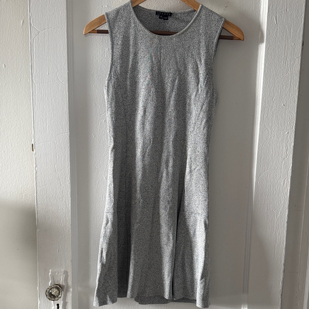 Theory Light Gray Sleeveless Mini Dress